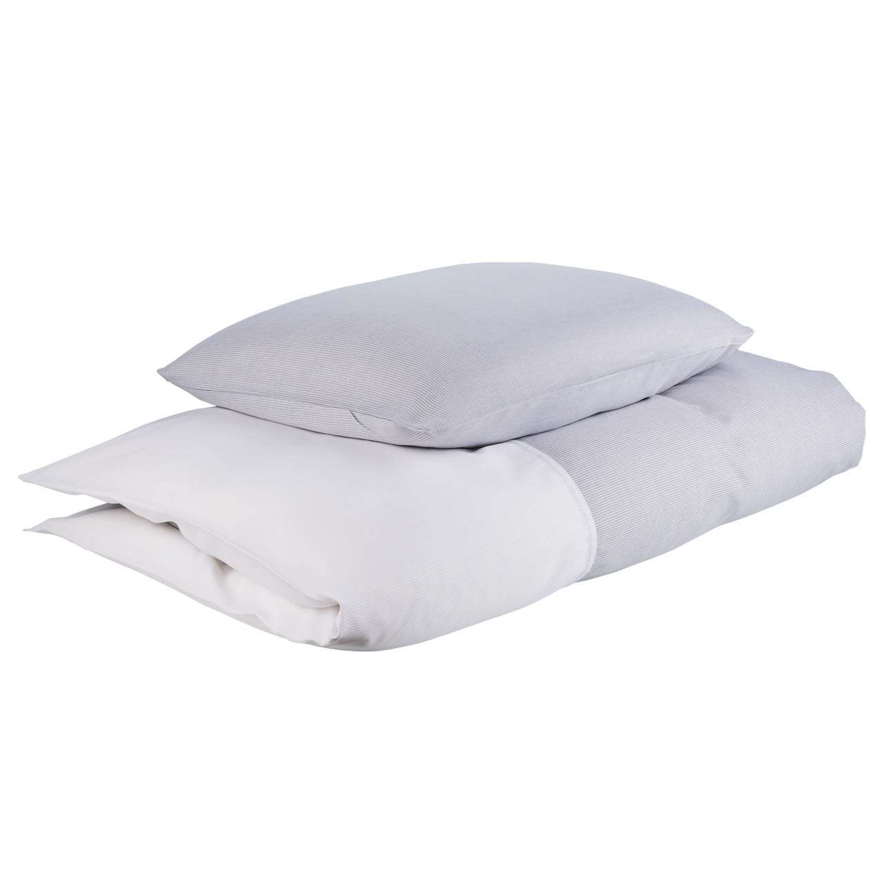 Verdi bed linen 592A in colour White/Frost Grey